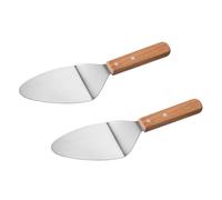 MUELODSIC 2 pièces Spatule Pizza Pelle Cuisine Triangulaire pour Gâteaux Pâtisserie Crustes Pizzerias et Restaurants