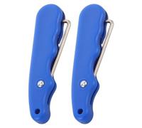 MUELODSIC 2 Pièces Tendeur de Lacets pour Patins Hockey et Glace Inoxydable Outil Portable Antidérapant Bleu Accessoire Rapide pour Serrage de Chaussures