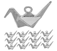 MUELODSIC 20 pièces Breloques Origami Métal Argenté pour Création Bijoux Artisanaux Colliers Bracelets Accessoires Faits Main