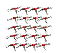 MUELODSIC 20 Pièces Émerillons Triples de Rotatifs Résistants Connecteurs Ligne pour Eau Douce et Salée Accessoires Indispensables pour Pêcheurs