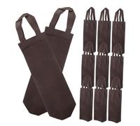 MUELODSIC 20 Pièces Lot Vin Réutilisables Tissu Non Tissé Porte-Bouteilles à Poignée pour Bouteilles Simples Pochette Cadeau Pratique pour Fêtes Mariages et Noël