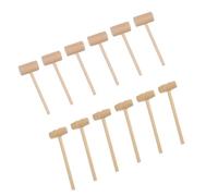 MUELODSIC 20 pièces Mini Marteaux Bois Solide Maillets Miniatures Long Manche pour Jeux Éducatifs Garçon Fille Coordination Main-œil Outils Pratiques pour Ouvrir Crabes à Domicile et
