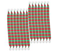 MUELODSIC 20 Pièces Mini Scarf Christmas Decoration Accessory for Snowman and Bear Dolls Striped Knit Tiny Scarf for DIY Wine Bottles and Holiday Crafts