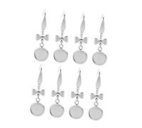 MUELODSIC 20 pièces Supports Métalliques pour Boucles Oreilles DIY Bases Rondes Acier Inoxydable Argenté Accessoires Solides pour Création Bijoux et Durables pour Femmes