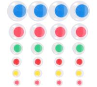 MUELODSIC 200 pièces Autocollants Yeux Mobiles Adhésifs DIY pour Animaux et Poupées Stickers Oculaires Colorés Plastique Sécurisé pour Loisirs Créatifs et Décorations