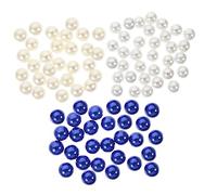 MUELODSIC 200 pièces Perles Rondes Sans Abs pour Décoration de Vase et Centre de Table Billes Flottantes Faux Perles Candy Colorées pour Artisanat et Remplissage Bleu Blanc