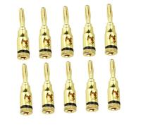 MUELODSIC 24 pièces Fiches Banane Plaqué Or Set Connecteurs Audio Compatible Câble Enceinte HiFi Antioxydant