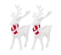 MUELODSIC 2pièces Cerf De Noël Forme De Cerf Décoration De Table De Vacances Statue De Renne Pendentif De Noël Décoration Étagère Forme De Renne De Bureau