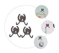 MUELODSIC 3 Pièces Crochet Mural Fonte Forme à Cheval Patère Double Robuste pour Vêtements Outils et Décoration Murale Pratique