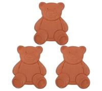 MUELODSIC 3 pièces Disques Terre Cuite Ours pour Conservation Sucre et Aliments Contrôle Humidité Réutilisable pour Épices Fruits Secs et Garde-manger Accessoire Cuisine Polyvalent