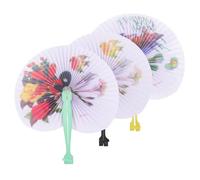MUELODSIC 3 pièces Éventails Pliants Ventilateurs Portables Légers pour Accessoires Rétro Chinois Pliables pour Mariage Décoration et Performances