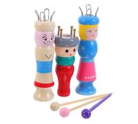 MUELODSIC 3 pièces Kit de Tricotin Bois pour Garçon Fille Outils DIY Tissage Jeu Éducatif pour Motricité Fine Créativité et Coordination Main-œil Couleur Aléatoire Couleur Aléatoire