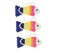 MUELODSIC 3 pièces Kitten Scratching Toy Sisal Fish Shape Scratch Board Cat Toy Protect Furniture Interactive Play for Cats Couleur Aléatoire Couleur Aléatoire