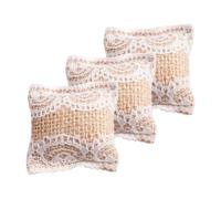 MUELODSIC 3 Pièces Miniature Lace Throw Pillows for Dollhouse Sofa Adorable Mini Pillows for Doll Mini House Decor Elegant Tiny Cushions