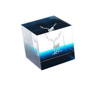 MUELODSIC 3 Pièces Ornement Wapiti Paysage Micro cerf Decoration de noël décorations de noël Rennes Ornement époxy 3D de Bricolage Cristal époxy Blanche