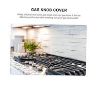 MUELODSIC 3 pièces Protège-boutons de Cuisinière Transparent Couvre Boutons Sécurité Garçon Fille Résistant Haute Température Base Ouvrable Protection Gaz Four Cuisson