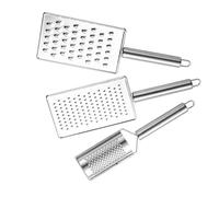 MUELODSIC 3 Pièces Râpe à Fromage Acier Inoxydable Multifonction Râpe Fine et Grossière avec Poignée Antidérapante pour Gingembre Pommes de Terre et Carottes
