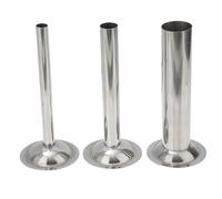 MUELODSIC 3 Pièces Tube de Remplissage Saucisse Inox Embossoir Viande pour Hachoir Manuel et Électrique Entonnoir Poussoir Viande Polyvalent pour Maison et Cuisine