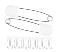 MUELODSIC 30 pièces Épingles de Sécurité pour Couches Blanches Durables Non Irritantes Pratiques et Faciles à Transporter