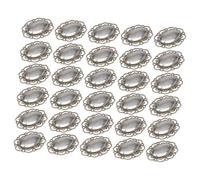 MUELODSIC 30 pièces Kit DIY Broche Femme Vintage Base Alliage Ancien avec Cabochon Verre pour Création Bijoux Personnalisés