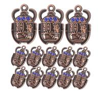 MUELODSIC 30 pièces Pendentifs Scarabée Égyptien Bleu pour Création Bijoux DIY Charms Bracelets Colliers Rhinestone Coléoptère