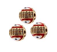 MUELODSIC 3pièces Breloques Œil Malin Alliage Charms Pour De Bijoux Diy Perles De Protection Pour Bracelets Et Colliers