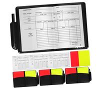 MUELODSIC 4 Ensembles Set de Cartes Arbitre Rouge Jaune PVC Score Accessoires Arbitre Polyvalents pour Football Volleyball et Sports