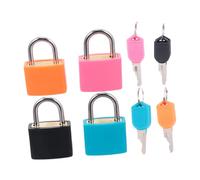 MUELODSIC 4 pièces Cadenas Coloré Cuivre Mini Compact pour Casier Sport Tiroir Sac à Dos Serrure de Sécurité Légère et Multifonction pour Boîte à Outils et Carnet