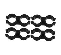 MUELODSIC 4 Pièces Clip de Connexion Double Tube Plastique Tube pour Balai et Pelle Accessoire de Rangement de Place Fixation Rapide et Robuste pour Étagère et Outils Ménagers