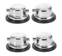 MUELODSIC 4 pièces Compactes de Supports de Batterie Métal Argenté Attaches Doubles et Simples pour Tom et Caisse Claire Accessoires de Remplacement pour Kit de Batterie Connexion Stable et