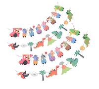 MUELODSIC 4 pièces Décorations Fête Hawaïennes Pull Flags Thématiques Animaux Tropical pour Anniversaire et Luau Bannière Suspendue Résistante sans Odeur pour Créer une Ambiance Festive
