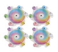MUELODSIC 4 Pièces Jouets pour Perroquets Roue Rotative à Mâcher Interactive avec Cloches Roue de Course pour Perruches Calopsittes et Conures Stimulation Mentale et Divertissement Cage
