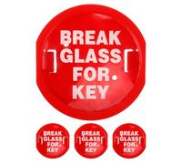 MUELODSIC 4 Pièces Lot de 4 Boîtes à Clés Murales Rouges, Coffre-Fort Extérieur Résistant aux Intempéries, Boîte de Sécurité pour Clé de Secours Façade Cassable, Compatible Armoire à