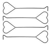 MUELODSIC 4 pièces Lot de Crochets à Mèche Fer Design Cœur pour Éteindre Bougies Outil Pratique pour Ajuster Mèches Accessoire Élégant et Compact pour Usage Maison Fêtes et Mariages Noir