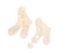 MUELODSIC 4 pièces Outils de Blocage de Chaussettes Bois Modèles DIY pour Tricotage Formes Minces et Lisses pour Travailler et Afficher les Chaussettes