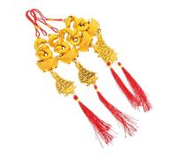 MUELODSIC 4 Pièces Pendentifs Décoratifs an Chinois Ornement Suspendu de Festival Printemps Pendentif avec Glands Décoration Intérieure pour Voiture de Fortune et