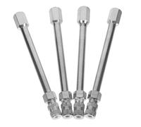 MUELODSIC 4 pièces Rallonges de Tige de Valve Laiton Extensions Robustes pour Gonfleur Pneus Voiture et Monocycle Installation Facile