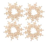 MUELODSIC 40 Pièces Christmas Wood Cutouts Unfinished Wooden Tree Ornaments For DIY Painting Smooth Material Reusable Holiday Craft Decorations For Home And Classroom
