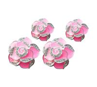 MUELODSIC 4pièces Décorations De Ventilation De Voiture Forme De Fleurs Lot De Clips Camélia Élégants Pour Parfum Intérieur Accessoire De Voiture Pratique Et Mignon Ambiance