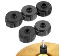 MUELODSIC 5 Écrous de Fixation Rapide pour Cymbales Batterie, Pièces Solide en Plastique Noir, Accessoires de Remplacement pour Installation Rapide, Kit pour Percussion et Stands de