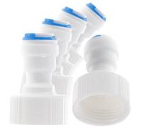 MUELODSIC 5 pièces Adaptateur Raccord Rapide à Pouce Connecteur Droit Npt pour Tuyau Eau Lot de Résistant pour Systèmes de Filtration et Jardinage