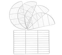 MUELODSIC 5 Pièces Barbecue INOX Demi-Ronde et Carrée avec Support de Cuisson et Refroidissement Anti-brûlure pour Fêtes Extérieures et Cuisine
