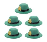 MUELODSIC 5 Pièces Bouchons Verts pour Bouteilles de Vin St Patrick's Day Décorations Festives Lot de Couvre-Bouteilles EVA pour Fêtes à Thème Irlandais