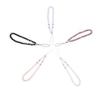 MUELODSIC 5 pièces Dragonne Téléphone Perlée Charme Portable Kawaii Chaîne Cristal Décoration Légère et Compacte pour Téléphone Portable