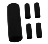 MUELODSIC 5 pièces Housses pour Laisse de Chien Mousse Antidérapante Manchons Souples et pour Poignée de Laisse de Marche et Canicross Noir