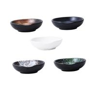 MUELODSIC 5 pièces Lot de Bols à Sauce Céramique Porcelaine Plats à Trempette pour Sauce Soja Vinaigre Épices et Apéritifs pour Cuisine et Restaurant Couleur Aléatoire Couleur Aléatoire