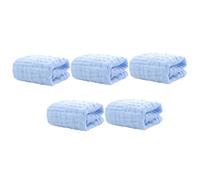 MUELODSIC 5 pièces Lot de Carrés Coton Pur Multi-usages pour Serviettes à Salive Burp Cloths Absorbants de Toilette Doux et Respirants Cadeau Naissance