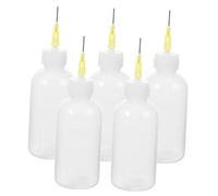 MUELODSIC 5 pièces Set de Bouteilles pour Poterie avec Embouts Aiguille pour Distributeur de Glaçure pour Artistes et Amateurs de Poterie