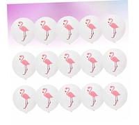 MUELODSIC 50 pièces Ballons Latex Imprimés Flamant pour Décoration de Fête Hawaïenne Lot Ruban Accessoires Festifs Anniversaire