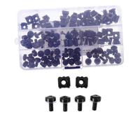 MUELODSIC 50 pièces Écrous Cage Carrés Acier avec Vis Écrous à Blocage pour Montage Facile et Corrosion Kit Complet pour Fixation Industrielle